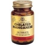 Solgar Хранителна добавка Манган, Solgar Chelated Manganese 8mg 100 tabs