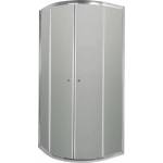 INVENA Vitoria полукръгла душ кабина с плъзгащи се врати 80x80 хром графит стъкло (AK-49-187-O)