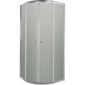 INVENA Vitoria полукръгла душ кабина с плъзгащи се врати 80x80 хром графит стъкло (AK-49-187-O)