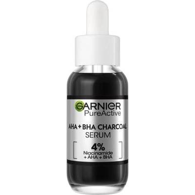 Garnier Pure Active AHA + BHA Charcoal Serum серум за проблемна кожа 30 ml унисекс