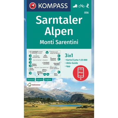 Sarntaler Alpen, Monti Sarentini (Kompass - 056) - turistická mapa