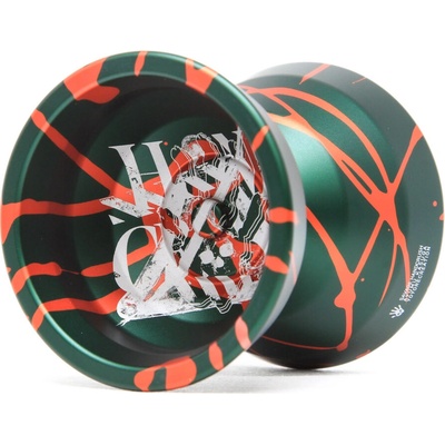 Yoyorecreation Savage Handcrush Kovové Yoyo Zelená Oranžová Bgrade