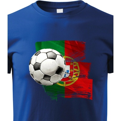 Dětské tričko Fotbal Portugalsko Modrá Canvas Dětské tričko Bezvatriko.cz 2688