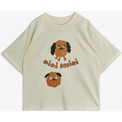 tričko s krátkým rukávem Doggie smetanové Mini Rodini