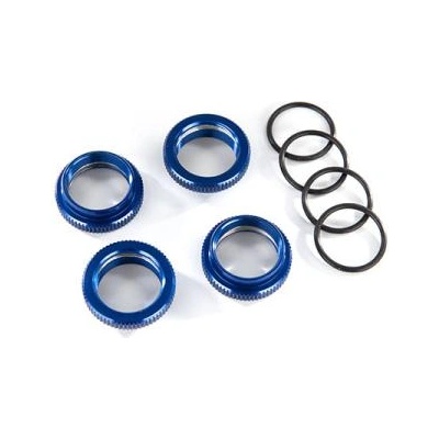 Traxxas Алуминиеви сини гайки за настройка на амортисьор Traxxas GT-Maxx (4)