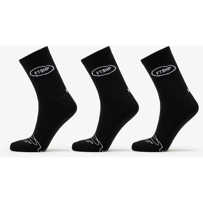 Footshop Basic Crew Socks 3-Pack Black