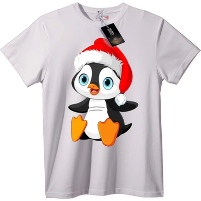 NOONEBRAND Тениска Сладко пингвинче Дядо Коледа - 3XL, Black