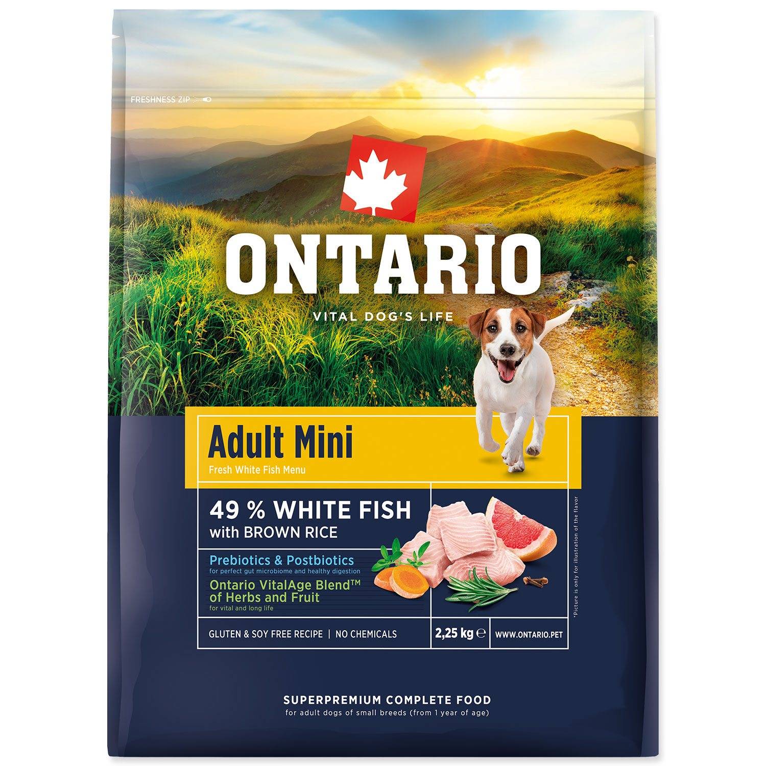 ONTARIO Hundefutter Adult Kleine Tassen – Mit Fisch & Reis, 6,5 Kg Sack Für Ausgewachsene Hunde