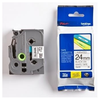 Brother TZ-251 / TZe-251, 24mm x 8m, черен печат / бял фон, оригинална лента (TZE251)