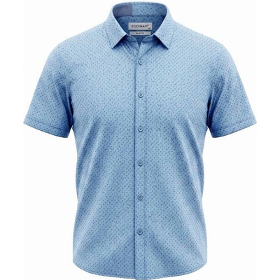 Ego man pánská košile krátký rukáv regular fit RE308-03 světle modrá