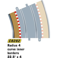 Scalextric R4 krajnica vnútorná 22,5 st 4 ks k 8235