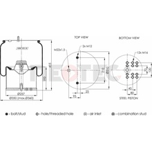 Vzduchový měch bpw 36 kompletní ABM95036A61