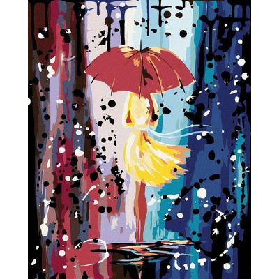 Zuty Malování podle čísel Manekýnka s deštníkem 40 x 50 cm vypnuté plátno na rám 8596530046776