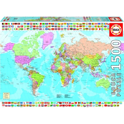 EDUCA Politická mapa světa 135498 1500 dílků