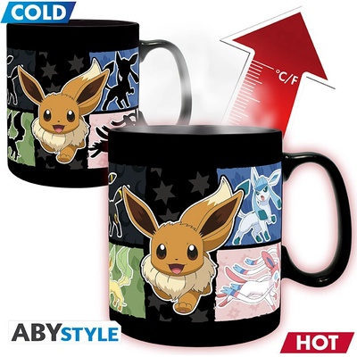 ABYstyle Hrnček Pokémon Eevee Evolution,meniaci sa 460 ml