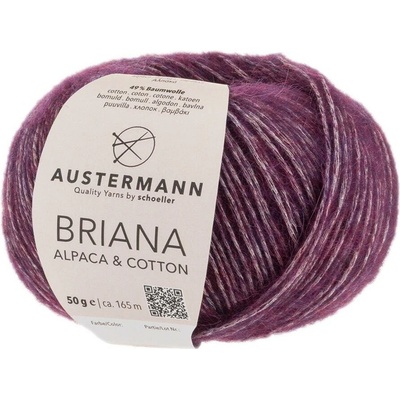 Austermann BRIANA Alpaca & Cotton - 51% alpaka, 49% bavlna - Ručně pletací příze Barva: 005 BROMBEER