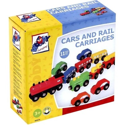 Woodyland Дървени коли и влакчета (90574)