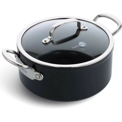 GreenPan BARCELONA PRO kastrol 20 cm s poklicí, černá CC005333-001