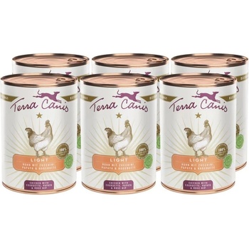 Terra Canis Лека пилешко с тиквички, папая и шипка 6 x 400 г