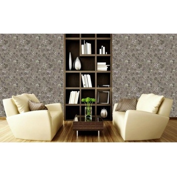 DIMEX ART s. r. o Луксозна флизелинова тапета кафяв флорален абстракт