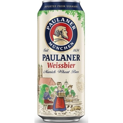 Paulaner Hefe-Weissbier Naturtrub 5,5% 0,5 l (plech) – Zbozi.Blesk.cz