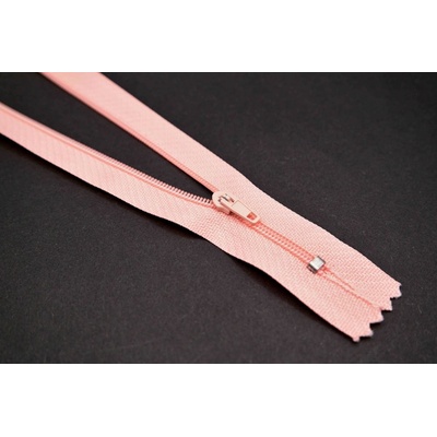 Nedeliteľný jemný plastový špirálový zips (veľkosť číslo 3) rôzne farby - dĺžka 12 cm - 60 cm 16 cm Pastelová ružová