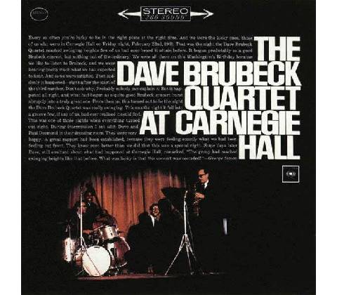 BRUBECK DAVE: CARNEGIE HALL CD