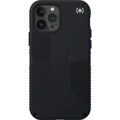 Speck Presidio 2 Grip Case - удароустойчив хибриден кейс за iPhone 12, iPhone 12 Pro (черен)