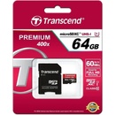 Transcend microSDXC 64GB UHS-I U1 + adapter TS64GUSDU1