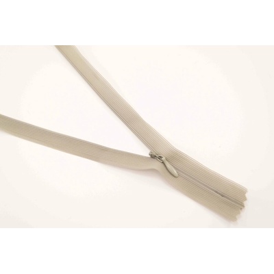 Nedeliteľný skrytý zips (3mm) rôzne farby - dĺžka 18 cm - 60 cm 18 cm Cementovo šedá