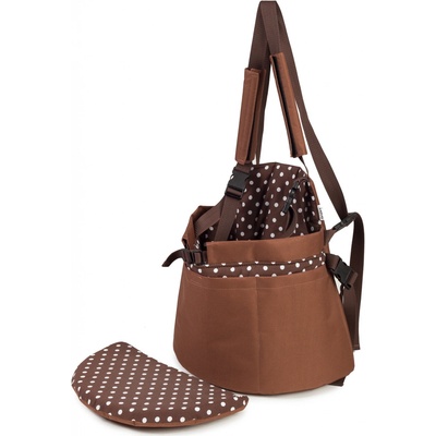 Iridog 2v1 Skippie 4 Batoh na psa hnědý s puntíkem 34 x 44 x 26 cm