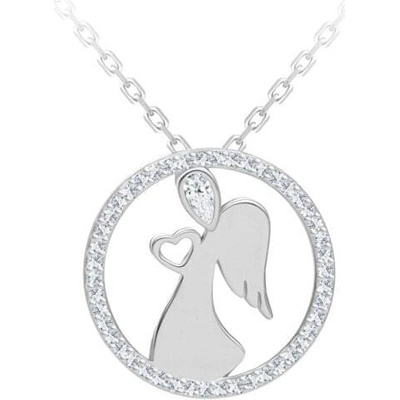 Preciosa Nežný strieborný náhrdelník angelic love 5295 00