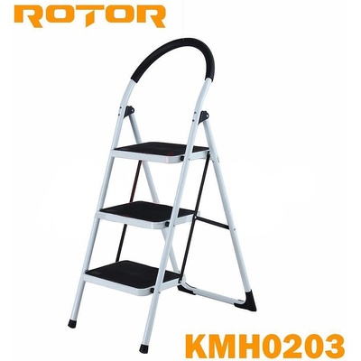 ROTOR Стълба домакинска, стоманена с 3 стъпала, 1.27 метра, rotor kmh0203 (kmh0203)