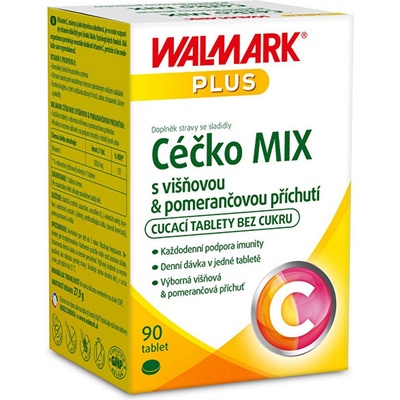 Walmark Céčko 100 mg s višňovou & pomarančovou príchuťou 90 tabliet