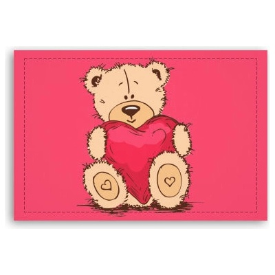 Fotoobraz 90x60 cm střední Medvídek srdce