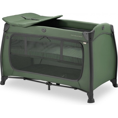 Hauck Cestovná postieľka Play N Relax Center s pultom Dark Green