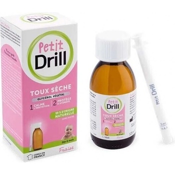 Pierre fabre dermatologie Сироп за суха кашлица 99% естествен произход 6м+, Pierre Fabre Petit Drill Dry Cough Syrup for Kids Strawberry Flavor (6m+) 125 ml