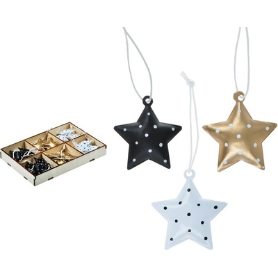 UNIPAP závěs hvězdy 18ks plech 3,5cm - mix 8885829