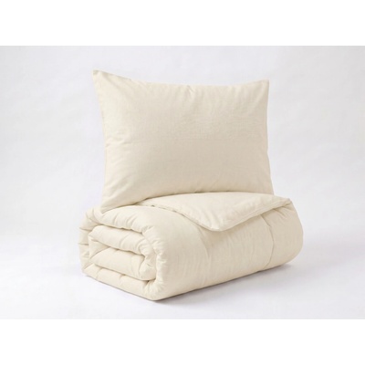 Brotex Obliečky bavlna UNI smotanové zipsový uzáver 140x200 70x90