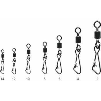 Mistrall karabínka s obratlíkom Rolling Swivel veľ.6 20 kg 10 ks