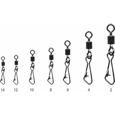 Mistrall karabínka s obratlíkom Rolling Swivel veľ.6 20 kg 10 ks