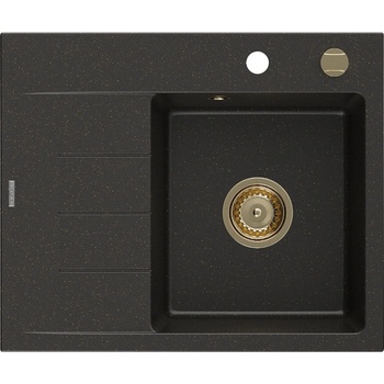 Mexen Ben гранитна мивка с една камера с отцедник, дясна 600 x 500 мм, (6523605000-75-G)