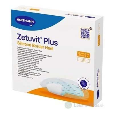 Zetuvit Plus Silicone Border Heel kompres sterilný 10 ks