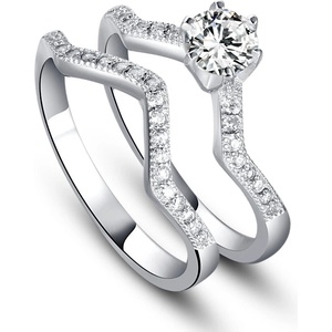 Silenti Jewelry Сребърен пръстен "Дуо" - 6 - 52мм (16.6мм диам. )