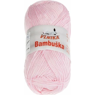 BELLATEX Priadza Bambuška 50 g – 3 svetlo ružová