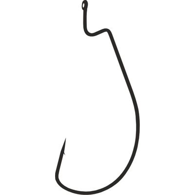 Mistrall Wide worm s očkem black nickel vel.6 10 ks