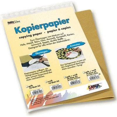 Kreul Kopírovací papír pro přenos motivů na tmavé povrchy - bílý, 10 listů, A3