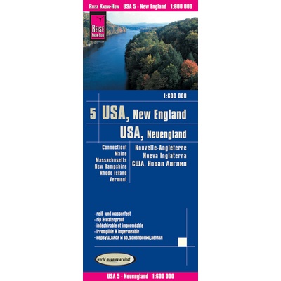 mapa USA New England č.5 1:600 t. voděodolná