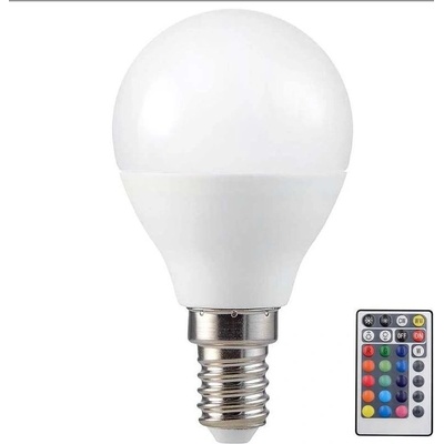 V-TAC LED RGB Stmívatelná žárovka P45 E14/4,8W/230V 3000K
