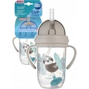 Canpol Babies nevylévací hrníček se slámkou a závažím Exotic Lenochod šedý 270 ml